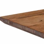 mesa de madera dura sólida con las piernas en vidrio templado Tito Viadurini