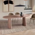 Mesa fija para diez personas con tablero de cristal y base de MDF - Venia