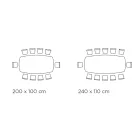 Mesa Fija Rectangular en Acero y Cerámica Made in Italy - Pantalones Viadurini