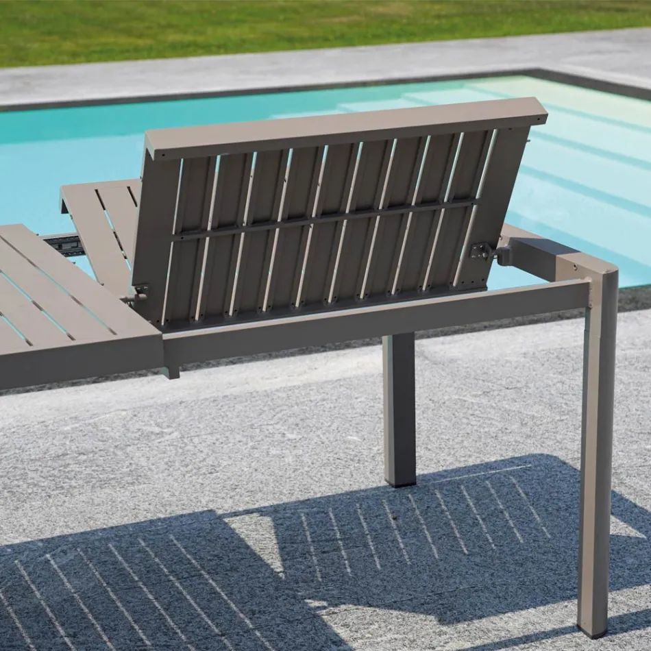 Mesa de Jardín Extensible a 240 cm con Estructura de Aluminio – Geoffroy Viadurini