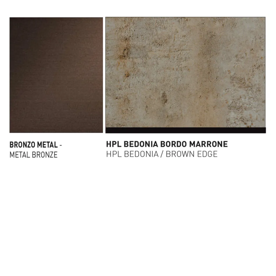 Mesa de jardín con asiento de aluminio Made in Italy - Plinto by Varaschin Viadurini