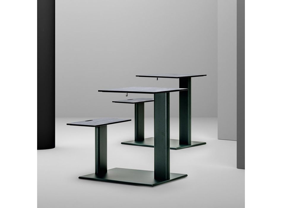 Mesa de jardín con asiento de aluminio Made in Italy - Plinto by Varaschin Viadurini