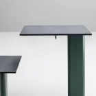 Mesa de jardín con asiento de aluminio Made in Italy - Plinto by Varaschin Viadurini