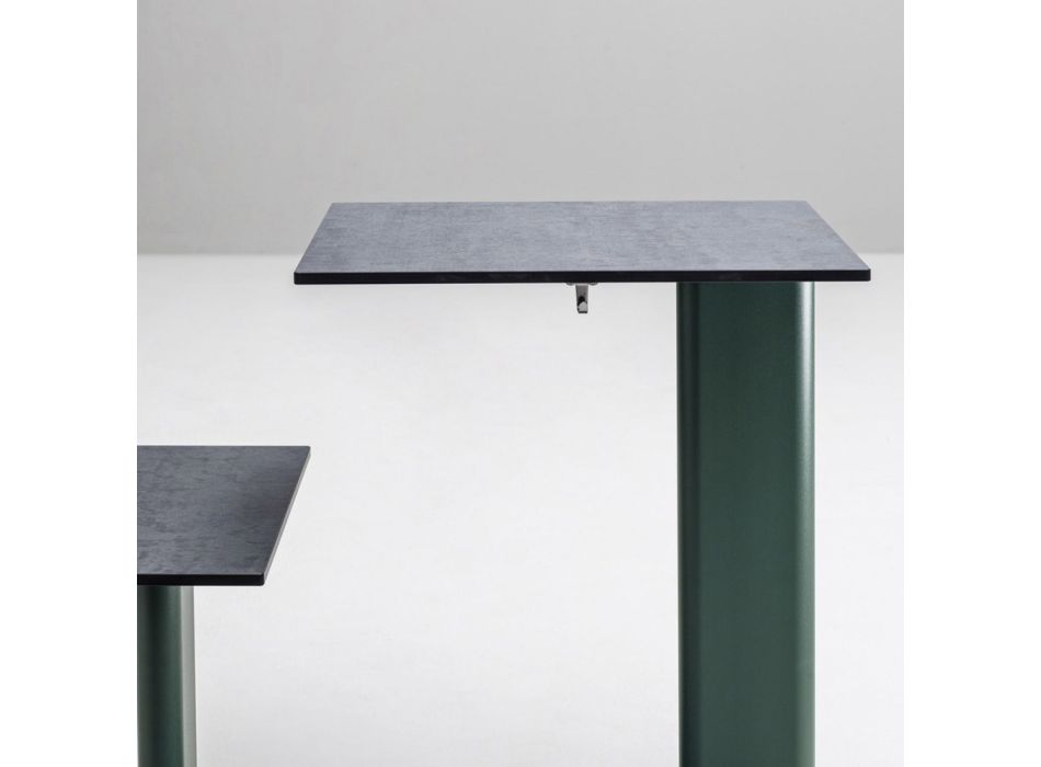 Mesa de jardín con asiento de aluminio Made in Italy - Plinto by Varaschin Viadurini