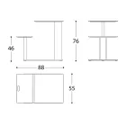 Mesa de jardín con asiento de aluminio Made in Italy - Plinto by Varaschin Viadurini