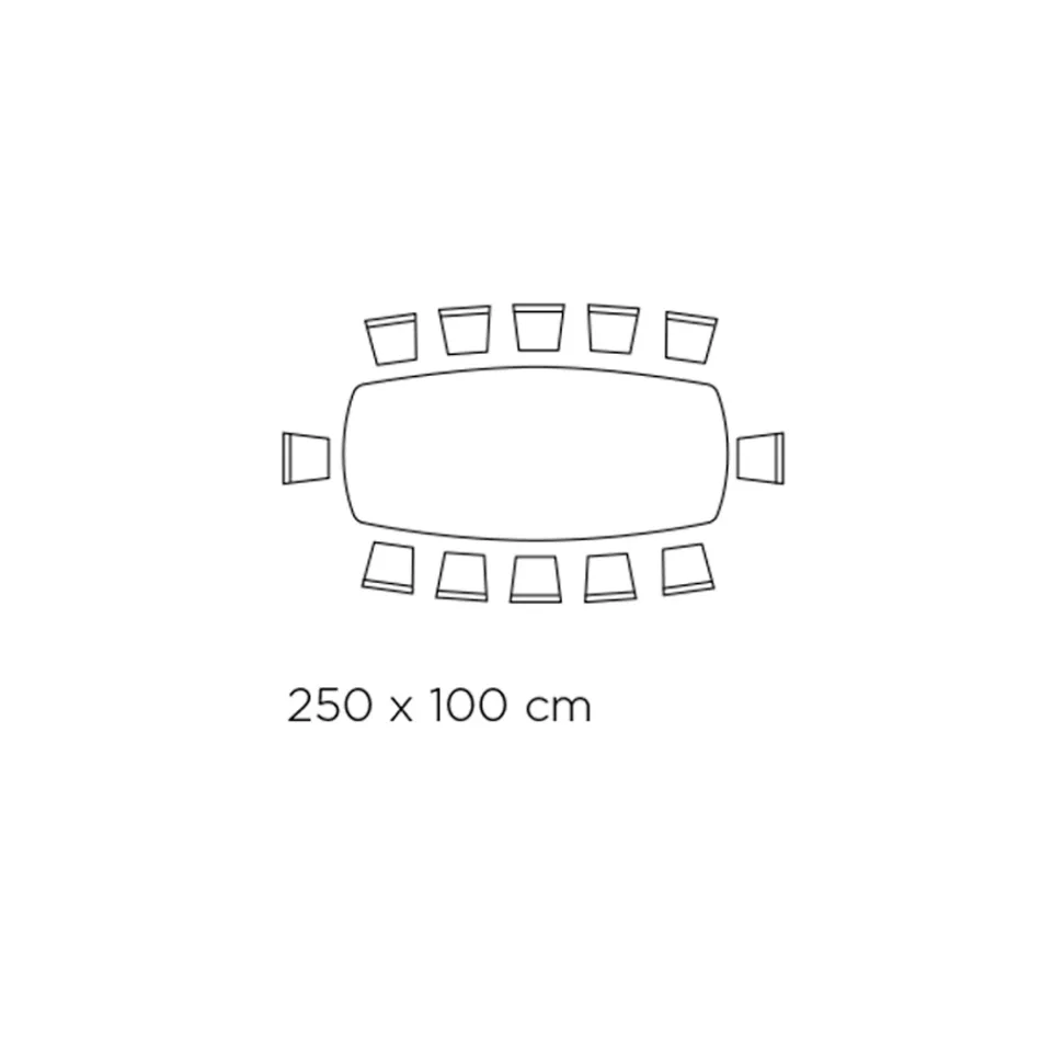 Mesa griega de cerámica negra pulida Made in Italy - Grotta Viadurini