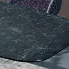 Mesa griega de cerámica negra pulida Made in Italy - Grotta Viadurini