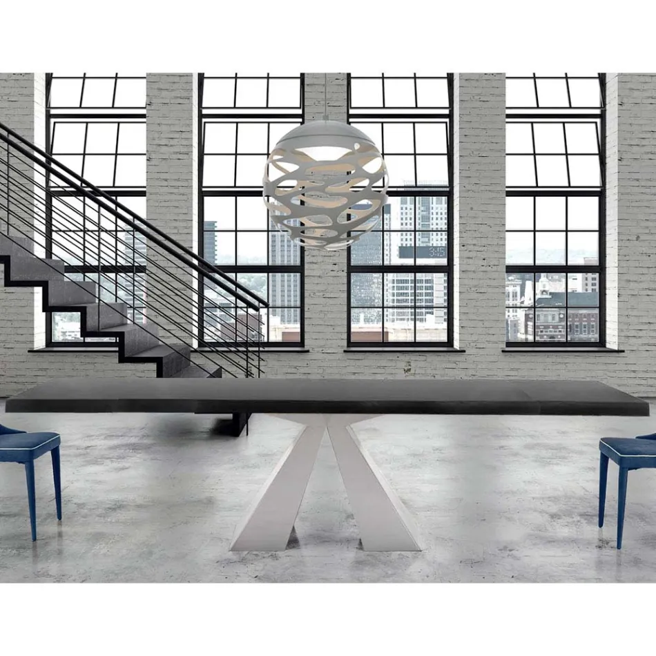 Mesa moderna de madera extensible hasta 300 cm Made in Italy - Dálmata Viadurini