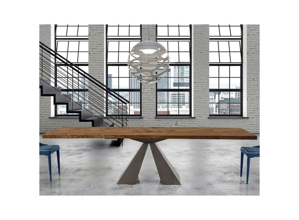 Mesa moderna de madera extensible hasta 300 cm Made in Italy - Dálmata Viadurini
