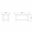 Mesa de madera de roble gris de diseño moderno, L180x P100cm, Willis Viadurini