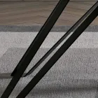 Mesa en chapa de fresno color carbón y metal Made in Italy - Meluso Viadurini