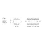 Mesa extensible de madera laminada hasta 470 cm Made in Italy – Gordito Viadurini