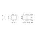 Mesa extensible de madera laminada hasta 470 cm Made in Italy – Gordito Viadurini