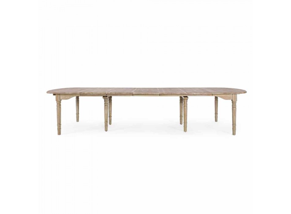 Mesa extensible de madera maciza hasta 382 cm Homemotion - Brindisi Viadurini
