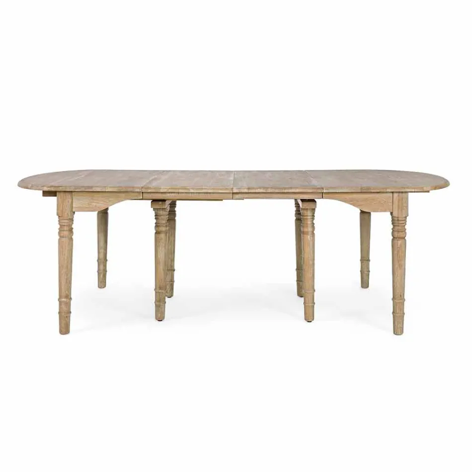 Mesa extensible de madera maciza hasta 382 cm Homemotion - Brindisi Viadurini