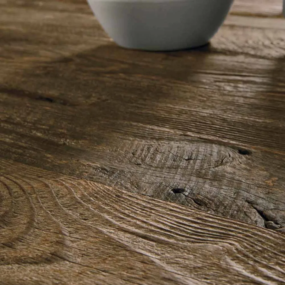 Mesa de diseño en madera maciza hecha en Italia Zerba Viadurini