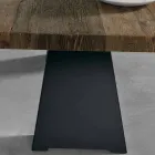 Mesa de diseño en madera maciza hecha en Italia Zerba Viadurini