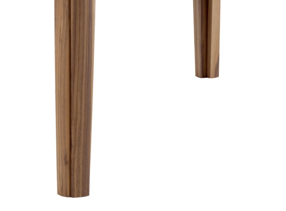 Grilli York mesa cuadrada moderna de madera maciza hecha en Italia Viadurini