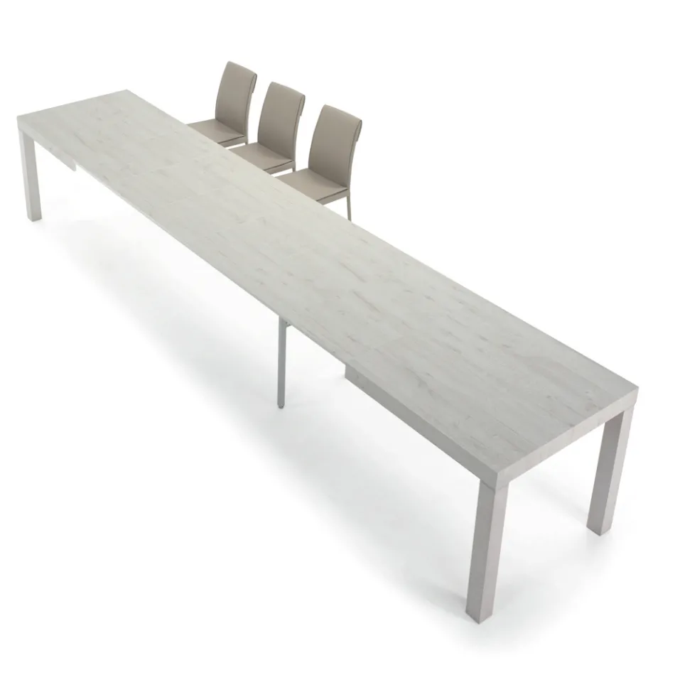 Mesa extensible de madera de melamina hasta 470 cm Made in Italy – Gordito Viadurini