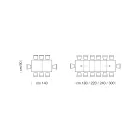 Mesa extensible de madera de melamina hasta 470 cm Made in Italy – Gordito Viadurini