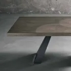 Moderna mesa de madera de roble anudada producida en Italia Zerba Viadurini