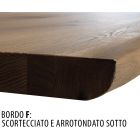 Mesa de roble anudado con base de metal Made in Italy - Sebastiano Viadurini
