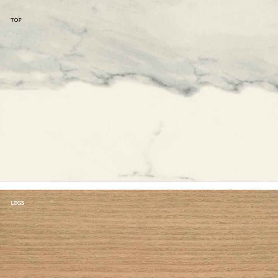 Mesa vitrocerámica de diseño moderno hecha en Italia, Egisto Viadurini