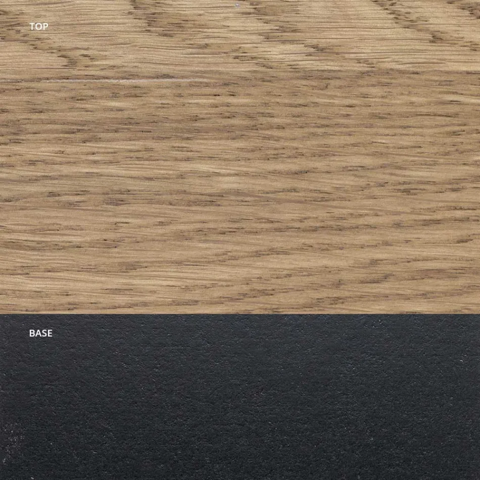 Mesa de interior extensible en madera maciza y metal Made in Italy - Khal Viadurini