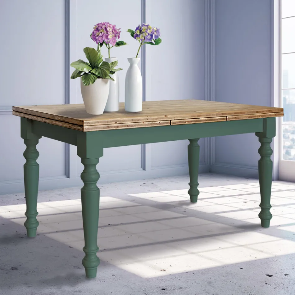 Mesa de Salón Extensible en Abeto Nórdico Made in Italy - Benidorm Viadurini