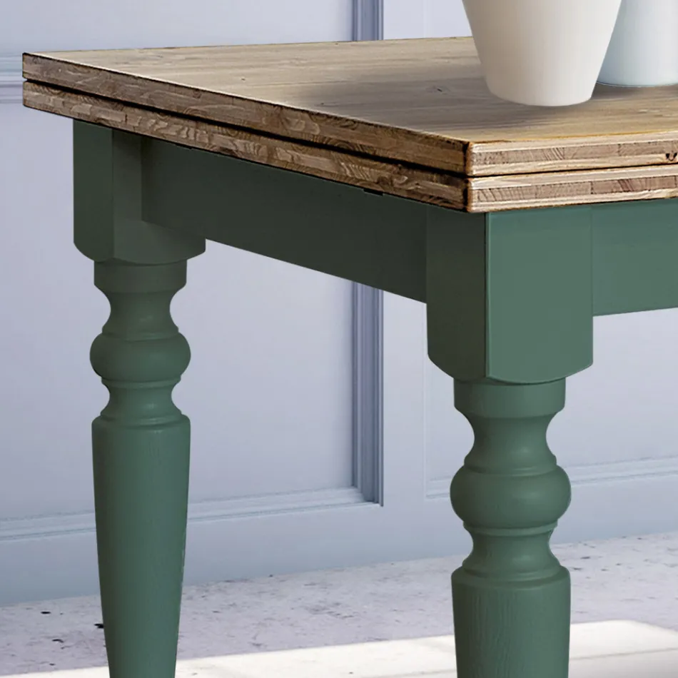 Mesa de Salón Extensible en Abeto Nórdico Made in Italy - Benidorm Viadurini
