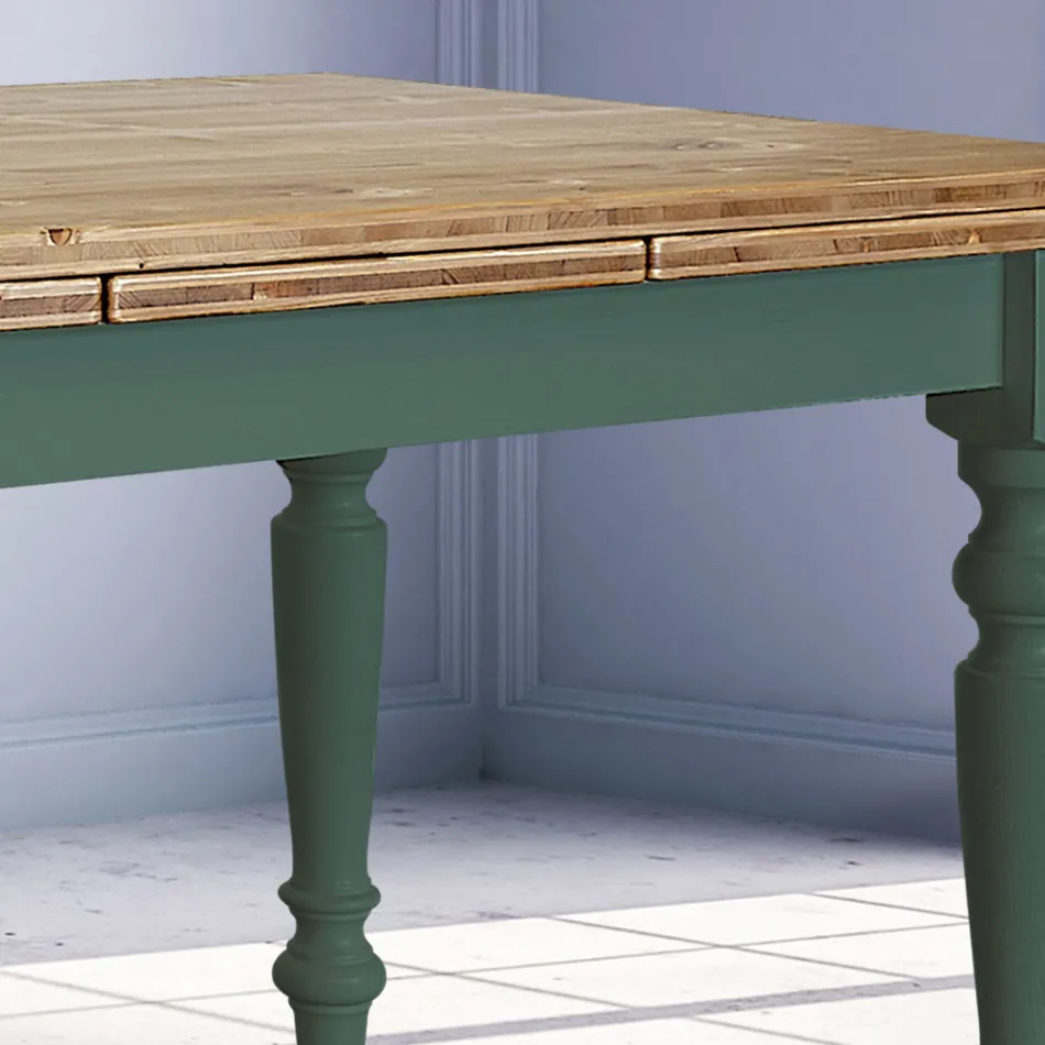 Mesa de Salón Extensible en Abeto Nórdico Made in Italy - Benidorm Viadurini