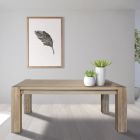 Mesa de estar extensible en roble anudado plateado Made in Italy - Durin Viadurini