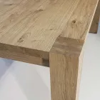 Mesa de estar extensible en roble anudado plateado Made in Italy - Durin Viadurini