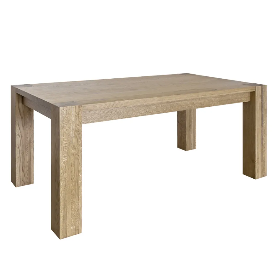Mesa de estar extensible en roble anudado plateado Made in Italy - Durin Viadurini