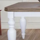 Mesa de estar extensible en roble con esquinas en forma Made in Italy - Rafael Viadurini