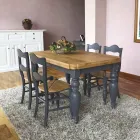 Mesa de estar extensible en roble con esquinas en forma Made in Italy - Rafael Viadurini