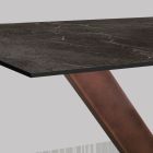 Mesa de estar en HPL con base de metal Made in Italy - Riad Viadurini
