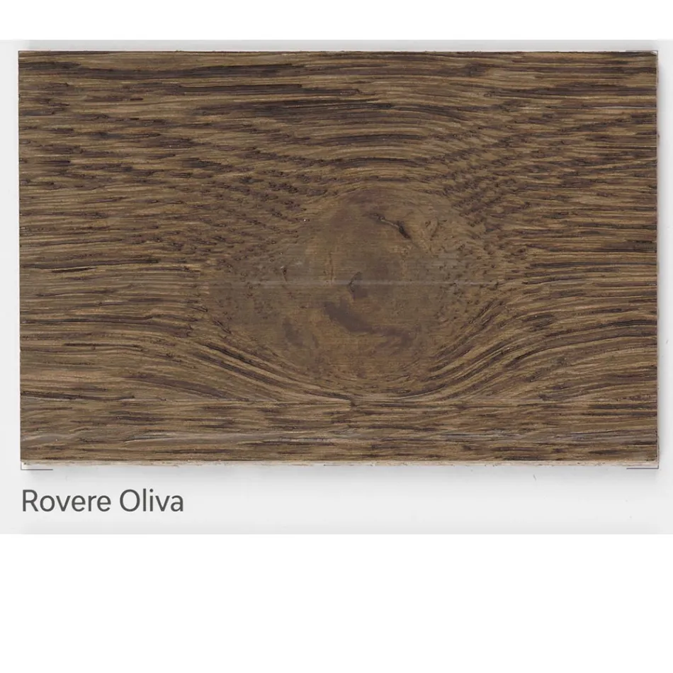 Mesa de estar en roble Massellato disponible en varios bordes Made in Italy - Treebeard Viadurini