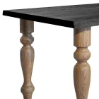 Mesa de estar enteramente hecha en roble Made in Italy - Geolier Viadurini