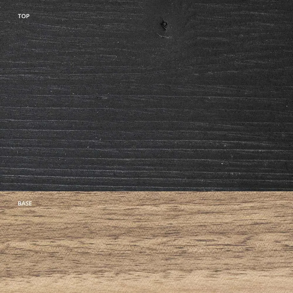 Mesa de estar enteramente hecha en roble Made in Italy - Geolier Viadurini