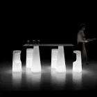 Mesa de luz para exterior moderna con base de luz LED Made in Italy - Forlina Viadurini