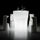 Mesa de luz de diseño para exterior en polietileno y HPL Made in Italy - Pucca Viadurini
