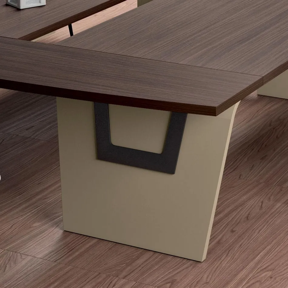 Mesa de reunión en melamina de Andrea Stramigioli - Butterfly Viadurini