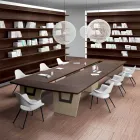 Mesa de reunión en melamina de Andrea Stramigioli - Butterfly Viadurini