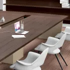 Mesa de reunión en melamina de Andrea Stramigioli - Butterfly Viadurini