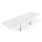 Mesa Extensible Moderna hasta 300 cm en Laminado y Vidrio Made in Italy - Tear Viadurini