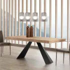 Mesa extensible moderna hasta 260/280 cm en madera y metal - Teramo Viadurini