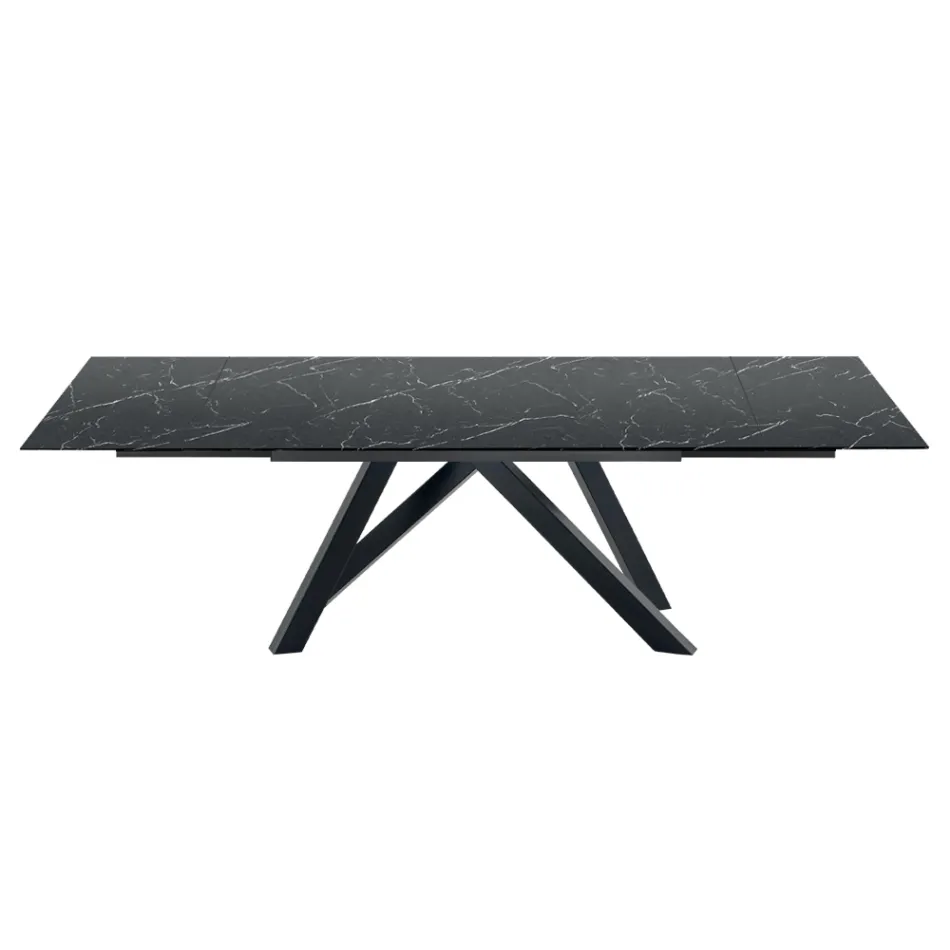 Mesa extensible moderna hasta 278 cm en cerámica Made in Italy - Settimmio Viadurini
