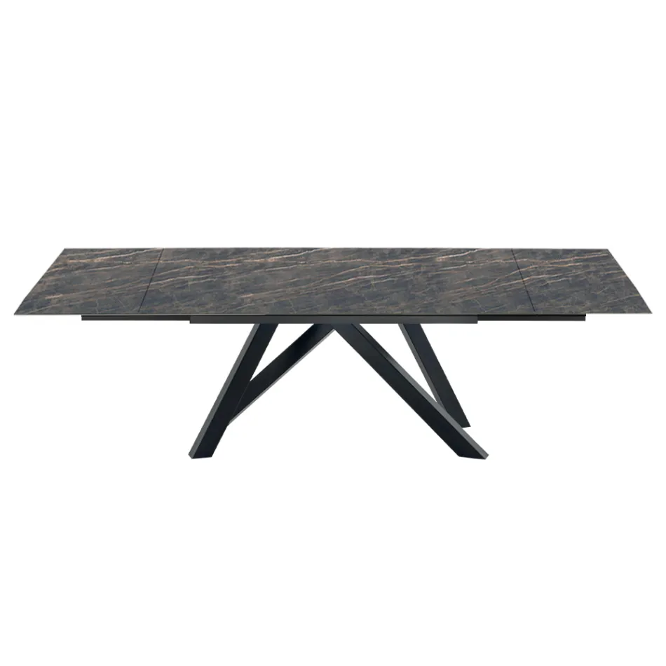 Mesa extensible moderna hasta 278 cm en cerámica Made in Italy - Settimmio Viadurini