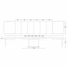 Mesa extensible moderna hasta 480 cm en madera Made in Italy - Michael Viadurini